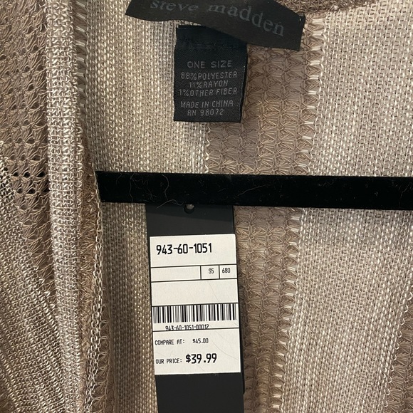 Taupe Coloured Steve Madden Cover Up BNWT - Picture 4 of 5